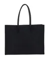 Coccinelle Leder Handtasche Myrtha Maxi Log Handbag Grained Leather Noir schwarz
