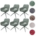 Mendler 6er-Set Esszimmerstuhl HWC-N74, Küchenstuhl, drehbar Auto-Return, Stoff Chenille (490g/m˛) Öko-Tex ~ 3x108643