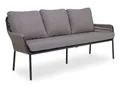 casa NOVA Gartenbank casa NOVA Sitzbank 3-Sitzer Como BHT 198x86x59 cm grau Holzbank