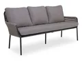 casa NOVA Sitzbank 3-Sitzer Como BHT 198x86x59 cm grau Holzbank