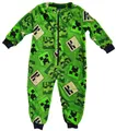 Minecraft Jumpsuit MINECRAFT Kinder Jumpsuit Overall Pyjama Strampelanzug Jungen + Mädchen 3 4 5 6 7 8 9 10 Jahre Gr: 98/104 110/116 122/1280134/140