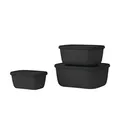 Mepal Multischüssel-Set  Cirqula , schwarz , Kunststoff , Maße (cm): B: 20 H: 10,5