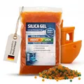 SPEED-BUSTER Silica Gel Kugeln 1kg – Farbindikator Orange/Grün – Trockenmittel für 3D-Drucker Filament, Bambulab AMS, Kamera & mehr – regenerierbar – Kieselgel Silikat 2-5mm Körnung