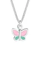 Elli Kinder-Kette mit Anhänger Schmetterling 925 Silber Emaille 36 cm - 0104991017_36