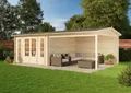 Alpholz Gartenhaus Holz Freiburg, BxT: 756x400 cm, in Naturbelassen mit 44mm Wandstärke