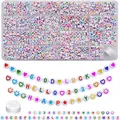 DIY Buchstabenperlen Set 1600 Stück Acryl Schmuck Basteln Bastelmaterial A-Z