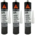 Sikaflex 221 Dichtstoff Karosseriekleber stahlgrau 3x 300ml überlackierbar