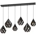 Eglo Pendelleuchte Carlton 1 Schwarz-Kupfer 107 x 38,5 x 145,5 cm 6-flammig