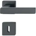 Hoppe - Drückergarnitur Austin 2x Türklinke Auf Rosette Bb, Ts 37-42 Mm, Alu Schwarz