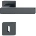 Hoppe Drückergarnitur Austin 2x Türklinke + Rosette BB TS 37-42 mm Alu schwarz