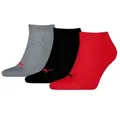 Puma 3P Sneaker Socks Rot/Grau Gr 43/46