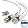 5m Koaxialkabel RG6 – 135dB 4-fach geschirmt mit vergoldeten Steckern & Gummi...