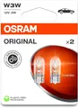Osram ORIGINAL LINE 12V, W3W, signal lamp, Glass Wedge Base, Double Blister (2 lamps)