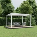 Ximax Pergola Shade Aluminium 300 cm x 400 cm Weiß inkl. Beleuchtung