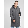 OXMO Steppmantel OXJuna Steppjacke Parka mit Kapuze und praktischen Taschen grau S