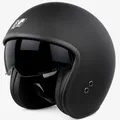 Römer Jethelm RR10701 - Motorradhelm mit Sonnenvisier + gratis klaren Visier, matt schwarz Gr. S