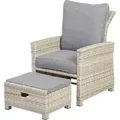 Primaster Dining Lounge Sessel Tulum Gartensessel Alu Mit Fußhocker