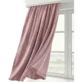 Beautex Verdunkelungsvorhang Samt Vorhang Kräuselband U-Band Gardine Velvet abdunkelnd (1 St), Hakenaufhängung, abdunkelnd rosa 140 cm x 225 cm