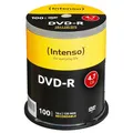 1x100 Intenso DVD-R 4,7GB 16x Speed, Cakebox DVD-R 12cm