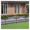 vidaXL Gartenzaun, Gartenzaun mit Speerspitzen Schwarz 115 cm Stahl