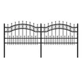 vidaXL Gartenzaun Gartenzaun mit Speerspitzen Schwarz 115 cm Stahl, (1-St)