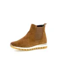 Gabor Damen Stiefeletten, Frauen Chelsea Boots,COMFORT-Mehrweite,Reißverschluss,OPTIFIT- Wechselfußbett,cognac (Micro),38 EU / 5 UK
