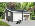 Doppelgarage Outdoor Life Falkland mit Schwingtoren 628,6 x 635 cm carbongrau