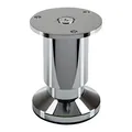 SOTECH Möbelfuß Terra Höhe 80 mm Chrom poliert Schrankbein höhenverstellbar bis max. 15 mm, belastbar bis 250 kg