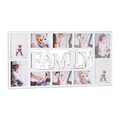 relaxdays Collage-Bilderrahmen Familie weiß 72,0 x 36,5 cm, 1 St.