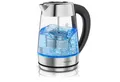 Arendo Wasserkocher Glas & Edelstahl 2in1 Teebereiter mit Teesieb & 5 Temperaturen, 1.7 l, 2200 W, Teekocher für losen Tee, 5 Stufen 40-100°C, LED-Licht & 2h Warmhalten
