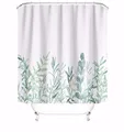 M&W DAS DESIGN Duschvorhang Shower Curtain Badewannenvorhang Badevorhang Anti Schimmel Waschbar Faltbar Schwer duschvorhang 180x180 inkl. 12 C-Ringe mit