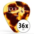 Rocktile Plektren Brown Tortoise Thin 36er Pack