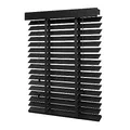 Ventanara® Holzjalousie 50mm Holz Jalousie Matt Jalousette Echtholz (110 x 250 cm, schwarz)