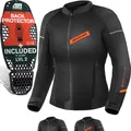 SHIMA X-MESH Motorrad Jacke Damen mit Protektoren AIRFORCE Rückenprotektor Motorradjacke Sommer Mesh Belüftet Textiljacke Schutzjacken Protektorenjacke Luftige (Frauen, Rot, M)