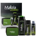 Malizia Vetyver Geschenkset Herren Duschbad 250 ml Rasierschaum 50 ml und Deodorant Spray 175 ml mit Tasche