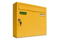 AL Briefkastensysteme Wandbriefkasten 1 Fach Basic Briefkasten A4 in RAL Farbe Signal Gelb wetterfest