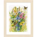 Lanarte Kreuzstich Set "Wildblumen Marjolein Bastin Zählstoff", Zählmuster, 30x4