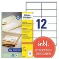 Avery - Universaletikett Recycling 105 X 48 Mm (b X H) Nicht Wieder Ablösbar 100 % Altpapier Naturweiß 1.200 Etik./pack.