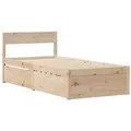 vidaXL Massivholzbett ohne Matratze 90x190 cm Kiefernholz 846804