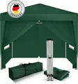 Kronenburg Faltpavillon 2x2m - Wasserfest, UV-Schutz 50+, 4 Seitenteile, Grün