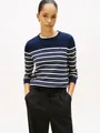 Tommy Hilfiger Rundhalspullover CO JERSEY STITCH LS C-NK SWT mit Logostickerei