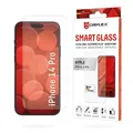 Displex Smart Glass (9H) für Apple iPhone 14 Pro, Montagesticker, unzerbrechlich, ultra-dünn, unsichtbar