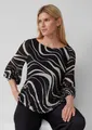 s.Oliver Langarmbluse Bluse Plissierte Bluse mit All-over-Print