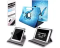 Wigento Tablet-Hülle Für Samsung Galaxy Tab A 10.1 2019 T510 T515 360 Grad Rotation Universell Motiv 8 Tablet Tasche Kunst Leder Hülle Etuis