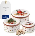 Villeroy & Boch – Winter Collage Keksdosen-Set 3 teilig Bunt, Gebäckdosen, Vorratsdosen, Plätzchendosen, Blechdosen, Keksdosen 3er Set, Weihnachtsdosen, Metall
