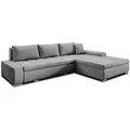 AX Living Ecksofa, Hellgrau, Textil, Teilmassiv,Kiefer, Uni, 5-Sitzer, Füllung: Polyurethan (Pur), L-Form,L-Form, kugelförmig, 297x210 cm, Oeko-Tex®, Oeko-Tex® Standard 100, Gots, Pefc, FSC 100%, FSC Mix, FSC Recycled, TÜV Rheinland, TÜV Süd, Reach, Made in Europe, Wohnzimmer, Sofas & Couches, Wohnlandschaften, Ecksofas
