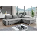 Ax Living Eckcouch Mit Bettfunktion Tunceli Grau - 297 Cm Breit Modern