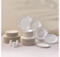 Karaca Geschirr-Set Karaca Elegance Bone Siena 53-teiliges Geschirrset 12 Personen, 12 Personen, Bone China