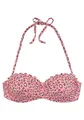 LASCANA Bügel-Bandeau-Bikini-Top Mae, farbenfroher Animalprint, wattierte Cups, abnehmbare Träger, lachs-bedruckt