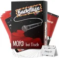 MORD bei Tisch Krimidinner für Zuhause - 6 bis 8 Personen - Der Backstage Fall - Das Krimi Spiel ab 16 Jahren